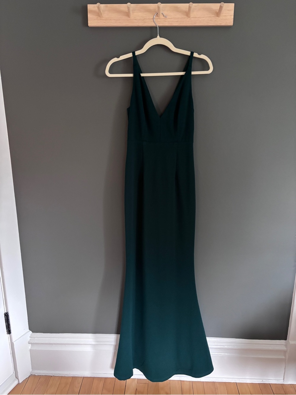 Lulu's Deep Teal V-Neck Maxi Dress